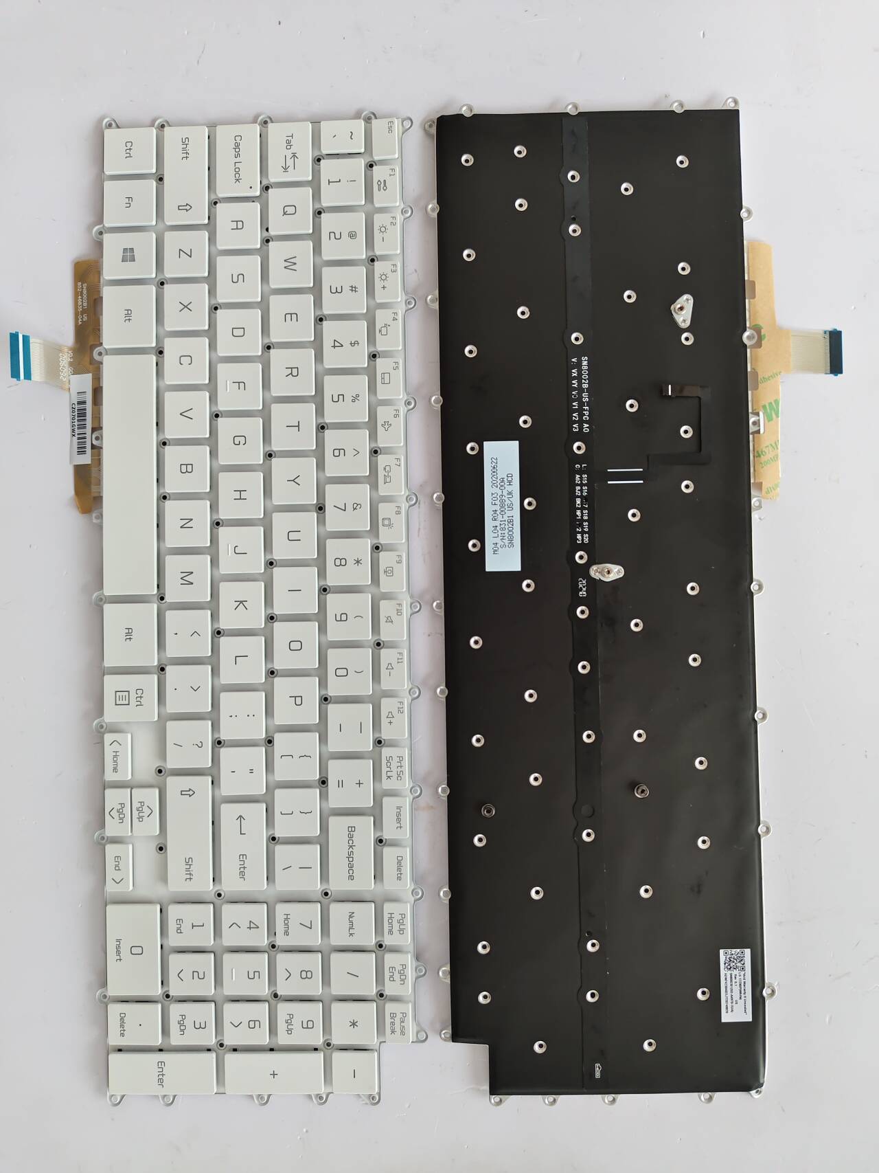 Picture of New Replacement Laptop Keyboard For LG 17Z90P WHITE Backlit US Layout